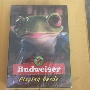 Vintage 1996 Anheuser-Busch Budweiser Frogs Playing Cards NWT Made in USA 🇺🇸